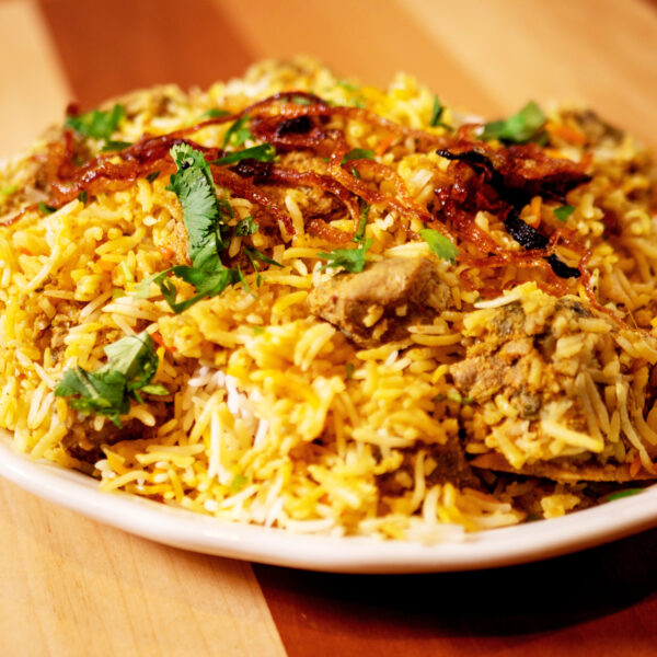 GOAT BIRYANI TRAY – Feeds 12 to 15 People